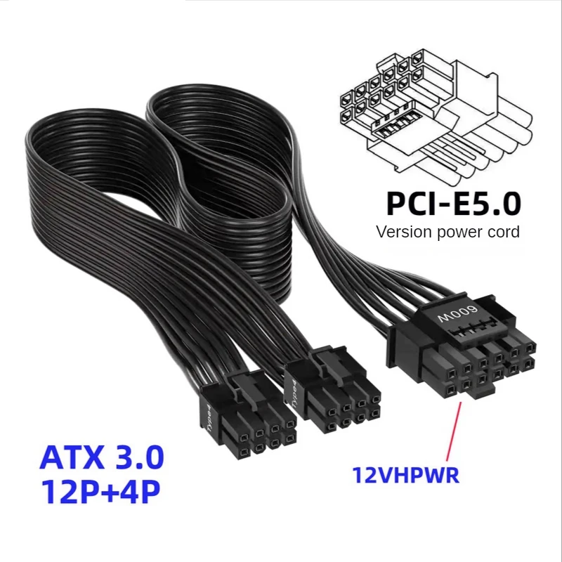 12VHPWR ATX3.0 PCI-E 5.0 Power - Dual 8Pin To 16Pin 12Vhpwr Cable ulasan dan harga