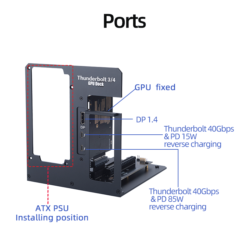 eGPU Thunderbolt 4/3 TB3/TB4 T - Gpu External Dock Egpu Thunderbolt 4 ulasan dan harga