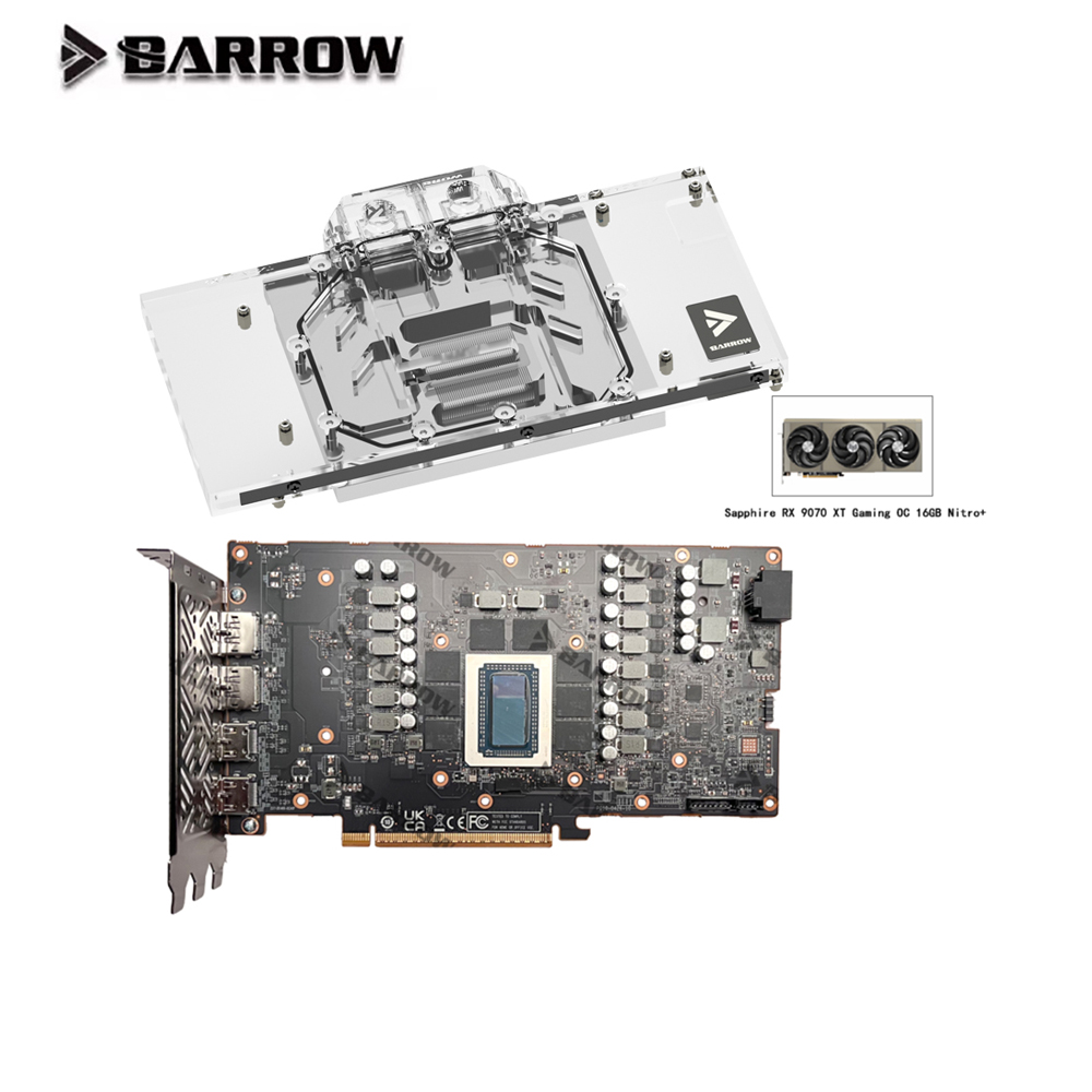 Barrow GPU Water Block For Sap - Rx 9070 Xt ulasan dan harga
