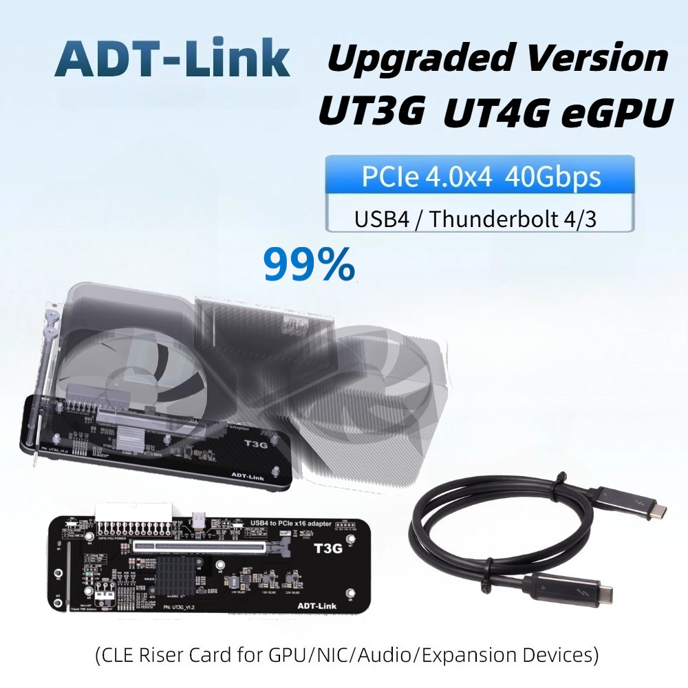 Upgraded UT4G UT3G EGPU Thunde - Gpu External Dock Egpu Thunderbolt 4 ulasan dan harga