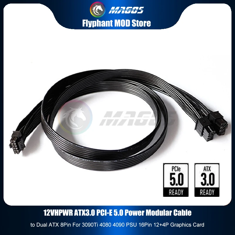 12V HPWR ATX3.0 PCI-E 5.0 Powe - Dual 8Pin To 16Pin 12Vhpwr Cable ulasan dan harga