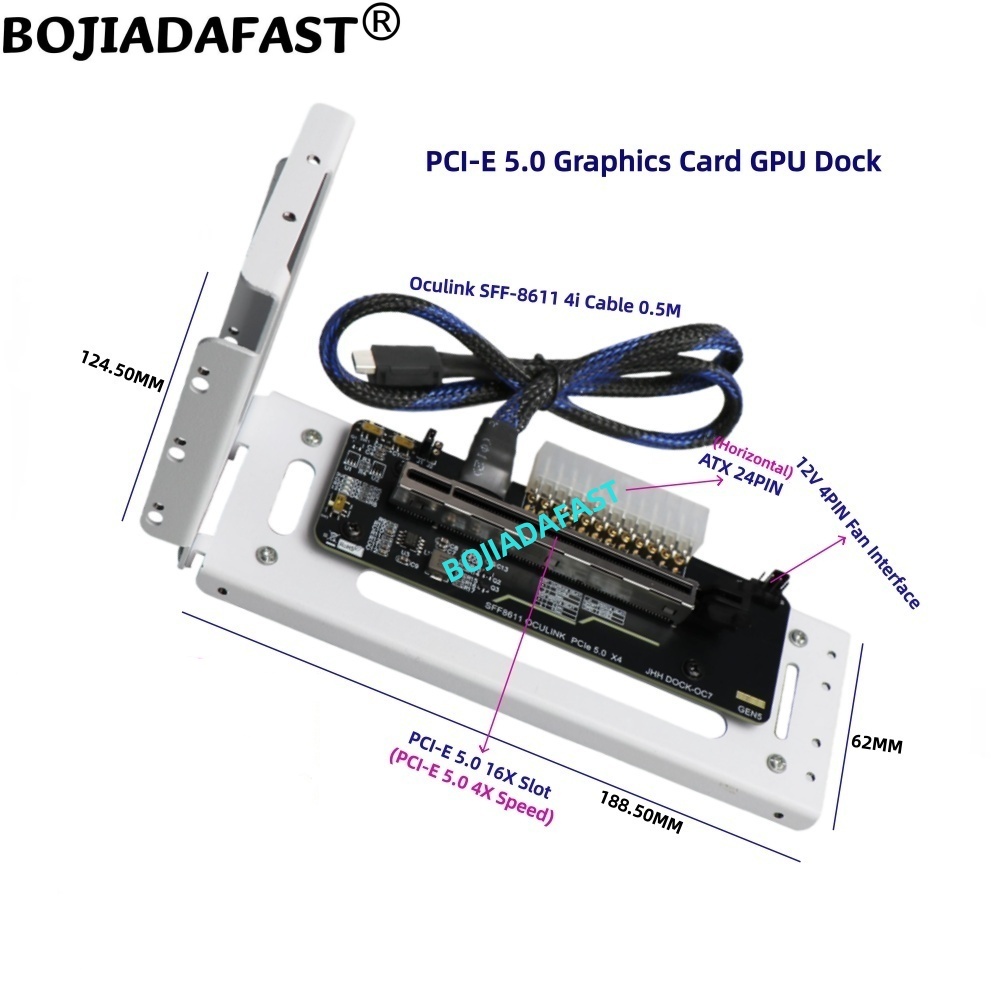 PCI-E 5.0 16X GEN5 Adapter Car - Pcie 5.0 Gpu Riser Cable ulasan dan harga