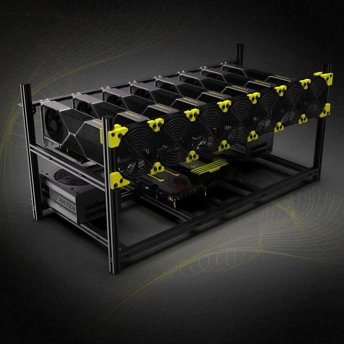 1pc 8 GPU Graphics card Alumin - Gpu Mining Rig Frame 8 Gpu ulasan dan harga
