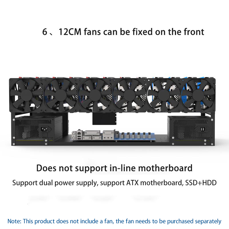 6/8/12 Cards GPU Bracket Open  - Gpu Mining Rig Frame 8 Gpu ulasan dan harga