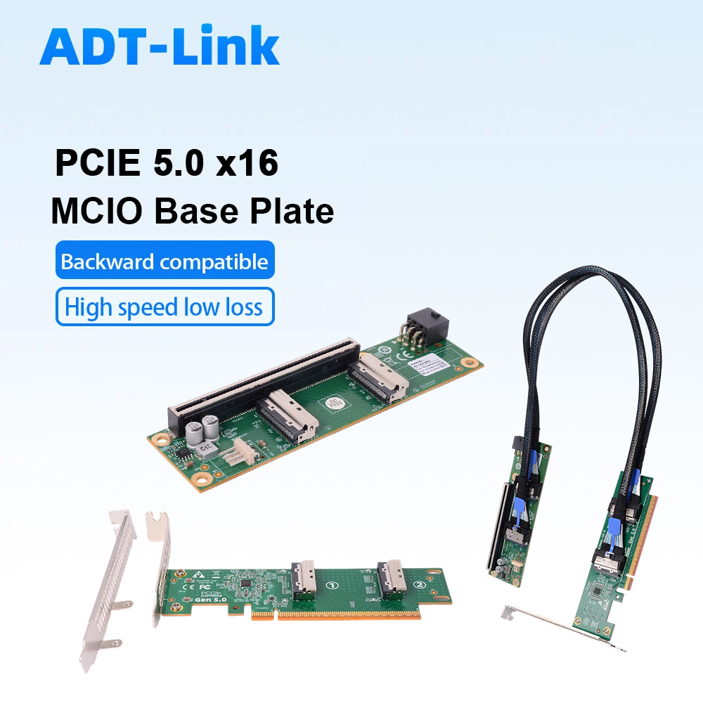 ADT-Link PCIe 5.0 X16 To MCIO  - Pcie 5.0 Gpu Riser Cable ulasan dan harga