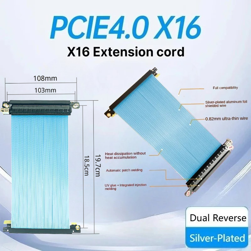 Dual Reverse Pcie 4.0 Riser Ca - Itx Gpu Riser Pcie 4.0 16X ulasan dan harga