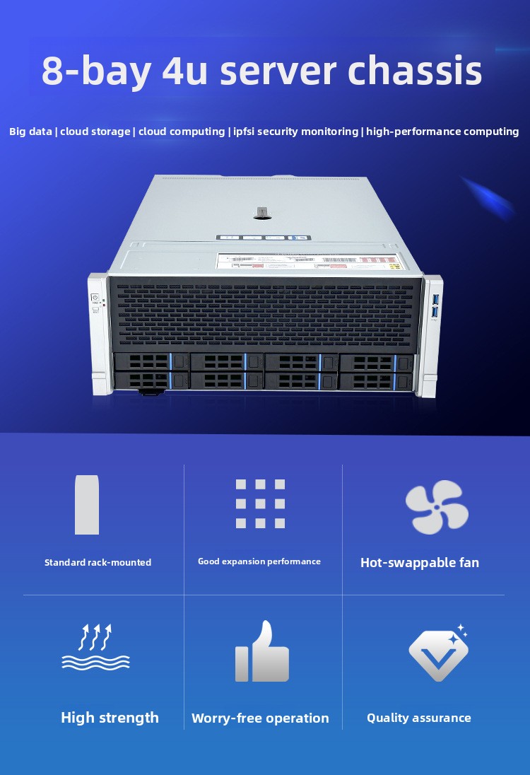 8-Disk 4U Rack-type Multi-disk - Server Gpu Chassis 4U ulasan dan harga