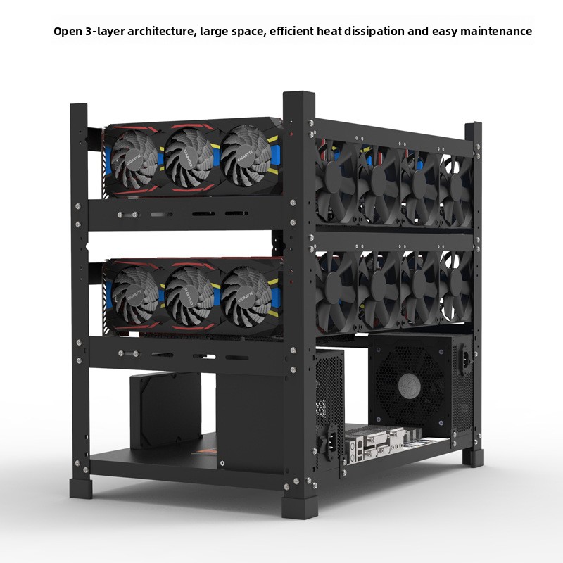 Custom Open Frame GPU Case Dua - Gpu Mining Rig Frame 8 Gpu ulasan dan harga