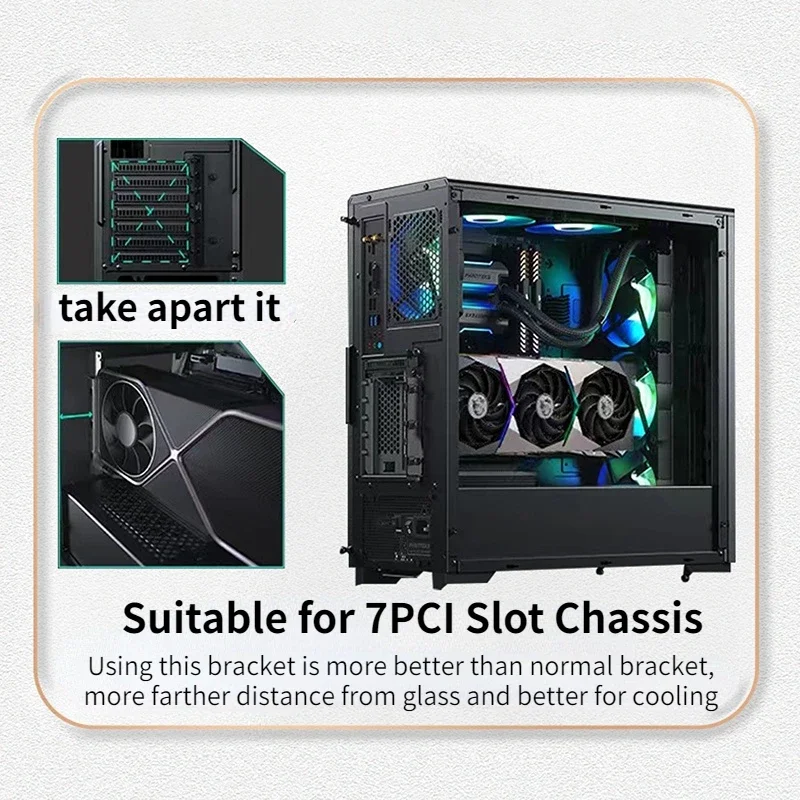 Vertical GPU Mount Bracket PC  - Pcie 5.0 Gpu Riser Cable ulasan dan harga