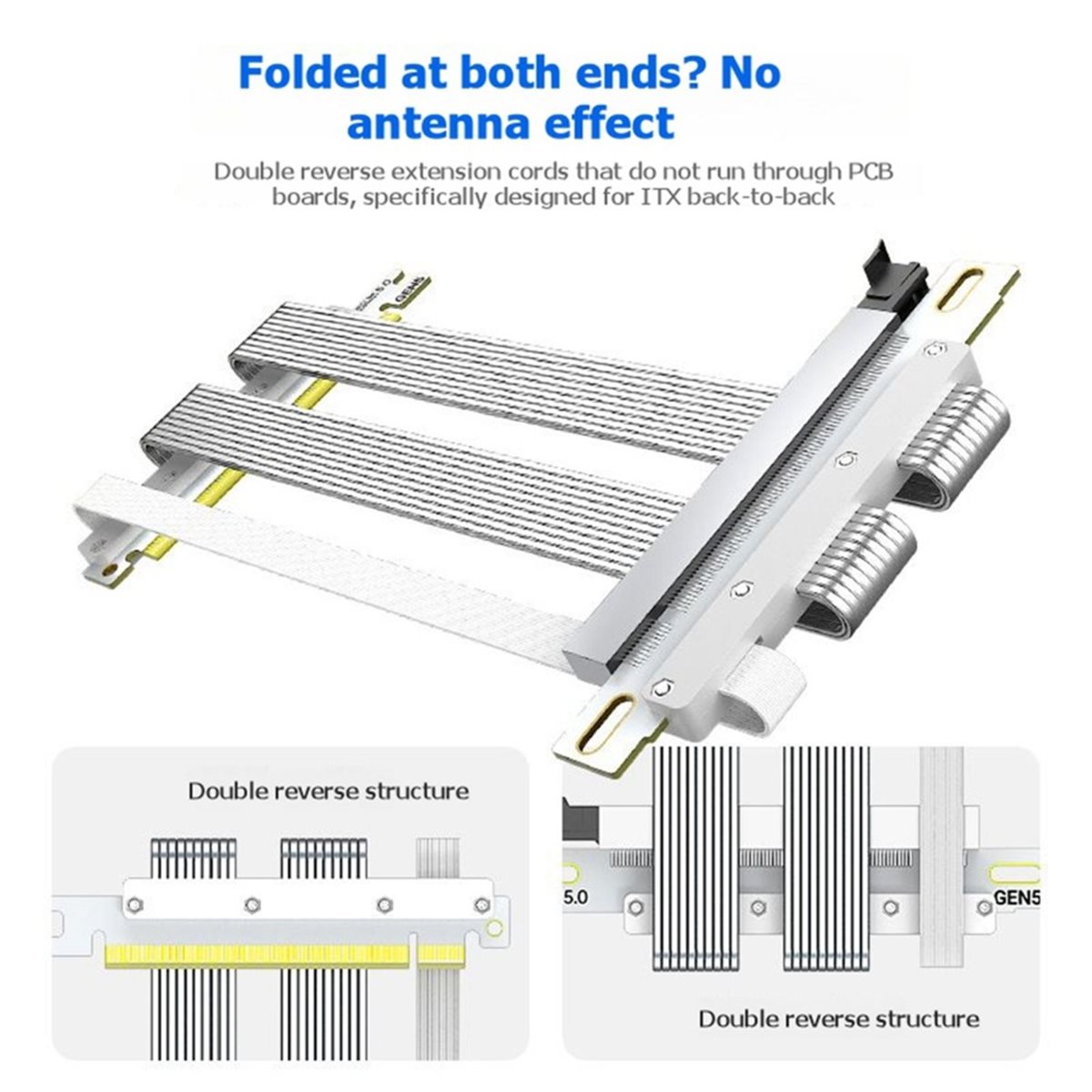 L70A PCIe 5.0 X16 Riser Cable  - Pcie 5.0 Gpu Riser Cable ulasan dan harga